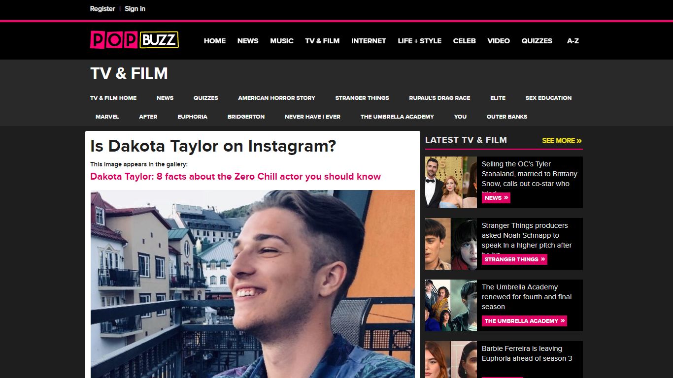 Is Dakota Taylor on Instagram? - PopBuzz